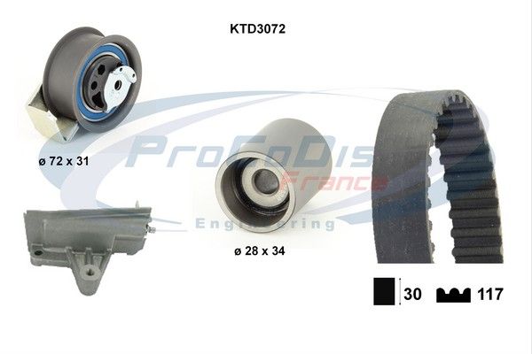 PROCODIS FRANCE Комплект ремня ГРМ KTD3072